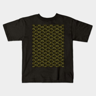 Golden lines triangles pattern, Artdeco Kids T-Shirt